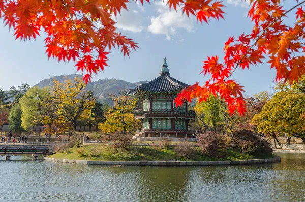 Herbst von gyeongbokgung Palast in seoul, Korea — Stockfoto