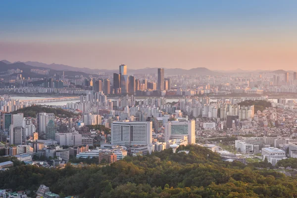 Pôr do sol de Seul City, Coréia do Sul — Fotografia de Stock