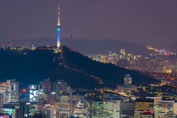 Seoul City Skyline, South Korea . — стоковое фото