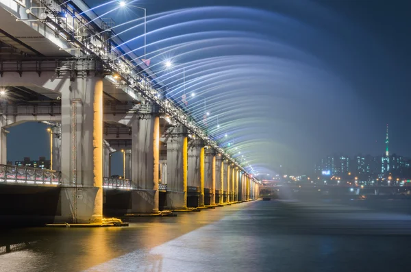 Dudae híd szivárvány kút, Szöul, Dél-Korea — Stock Fotó