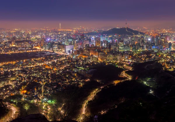 Skyline miasta Seul, Korea Południowa. — Zdjęcie stockowe