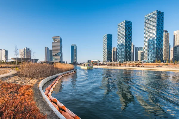 Central Park i Songdo internationella affärsdistrikt, Incheon — Stockfoto