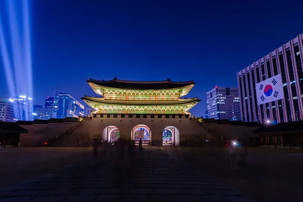 Korea, palác Gyeongbokgung v Soulu, Jižní Korea. — Stock fotografie