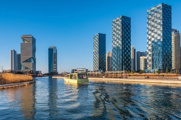 Incheon, Central Park in de internationale zakenwijk Songdo , — Stockfoto