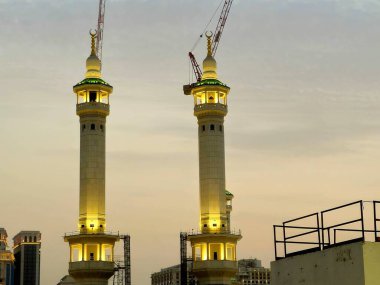 Mekke, Suudi Arabistan, 9 Haziran 2024: Mekke 'deki büyük camii, Kutsal Cami, İslam' daki en önemli camidir.