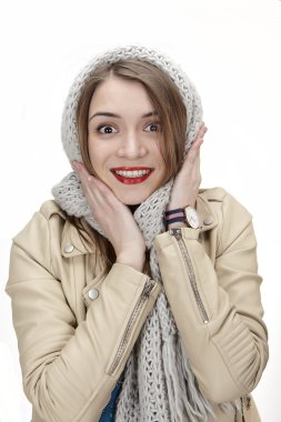 Beyaz bir genç kadın