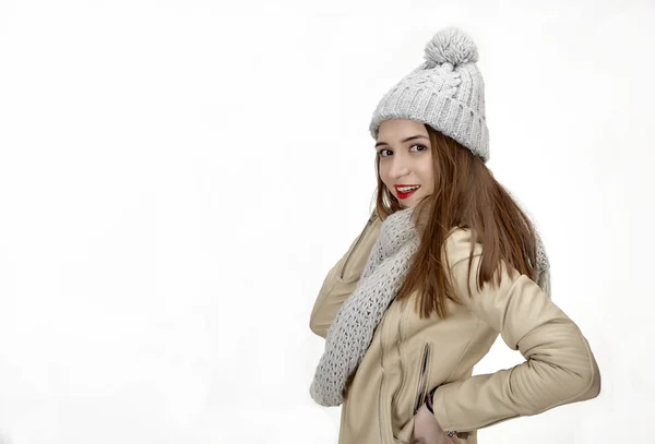 Young woman   on a white — Stock Photo, Image