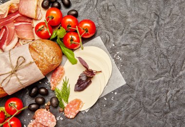 sandviç için malzemeler