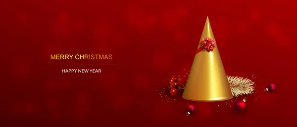 Vánoční Plakát Blahopřání Plakát Vodorovné Pozadí Nového Roku — Stockový vektor