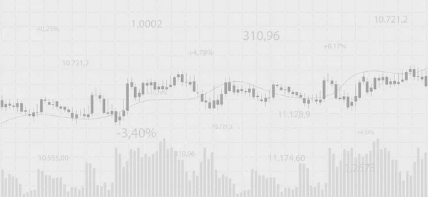 Graf Finančních Údajů Šedém Pozadí Obchodní Pozadí Svícny Graf Pro Stock Vektory