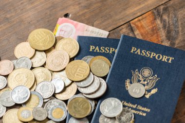 Amerikan pasaportu ve uluslararası para birimi