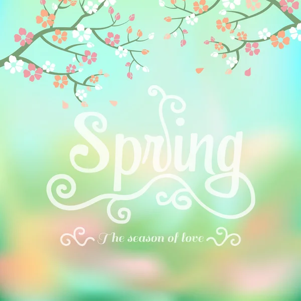 Spring season, sky background — Stock Vector