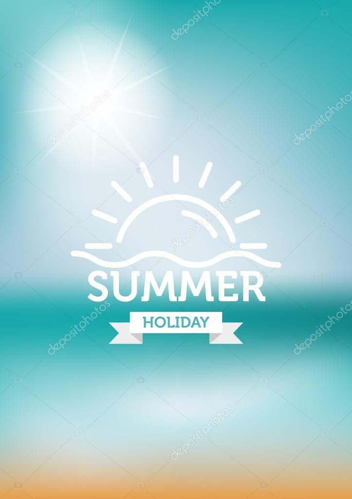 Summer typography background. All for Summer holidays and vacation. vector illustration