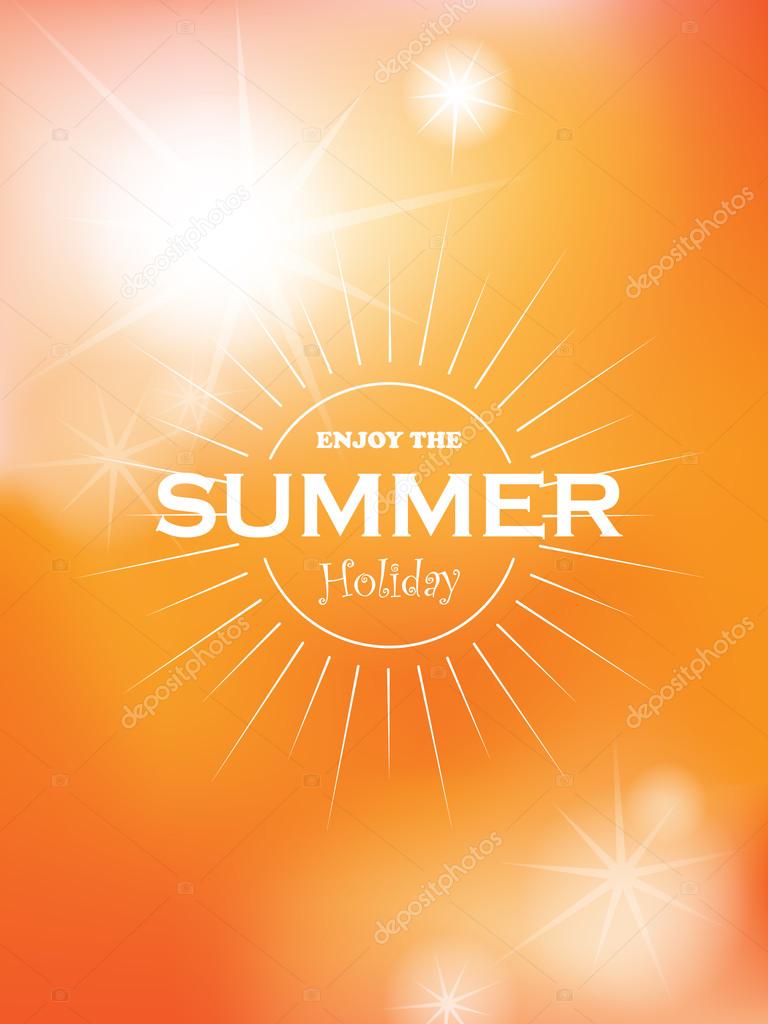Summer typography background. All for Summer holidays and vacation. vector illustration