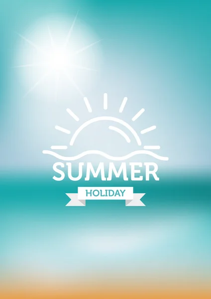 Fondo de verano con logo — Vector de stock