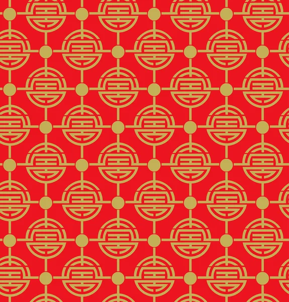 Red and gold chinese pattern — Stock Vector