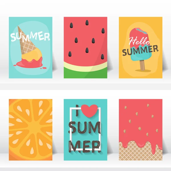 Summer vacation time backgrounds. — Stock Vector
