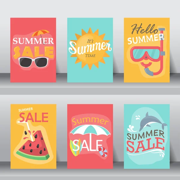 Fondos de vacaciones de verano . — Vector de stock