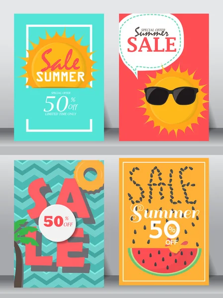 Summer vacation backgrounds — Stock Vector