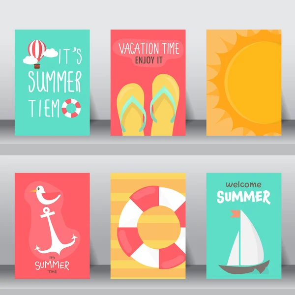 Summer vacation backgrounds — Stock Vector