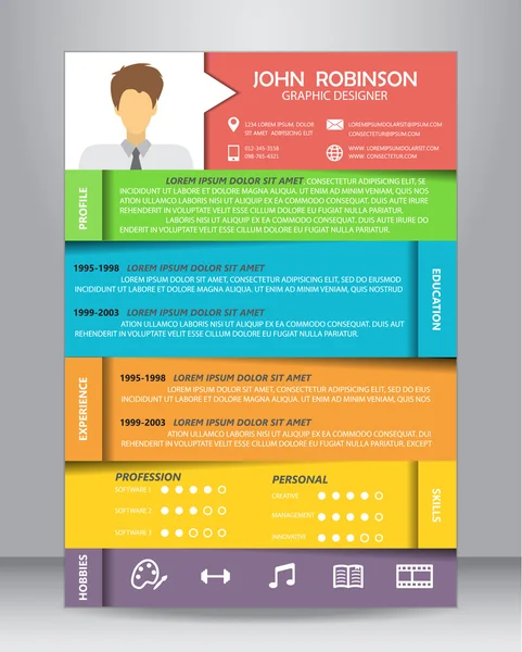 Job resume template — Stock Vector