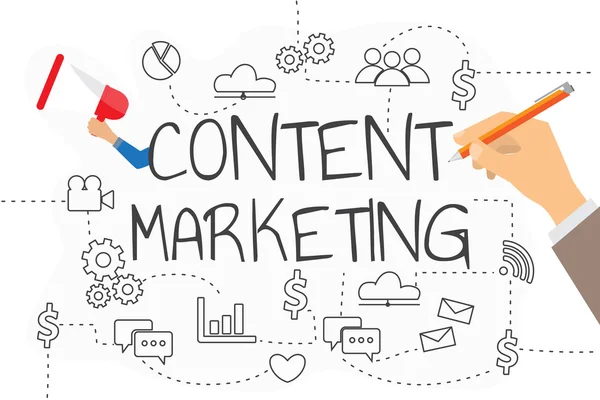 Stratégie de marketing de contenu — Image vectorielle