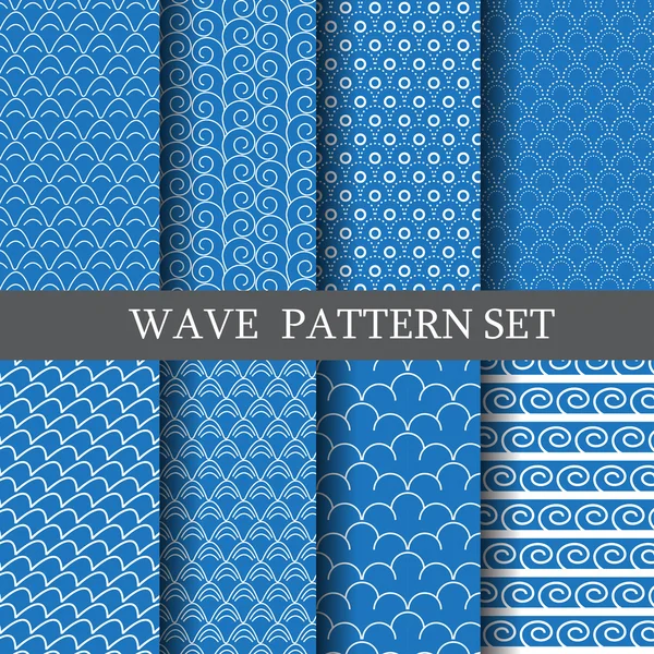 Waves pattern set — Stock Vector