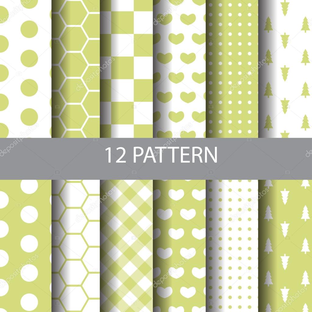 12 different seamless patterns