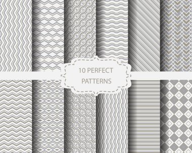 12 different gray and brown patterns