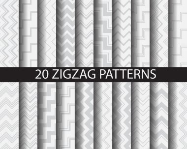 20 zigzag patterns clipart
