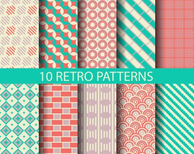 10 retro geometrik desenleri