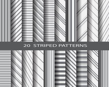 20 monochome striped patterns