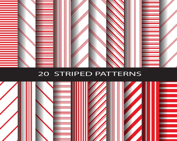 20 스트라이프 패턴 — 스톡 벡터