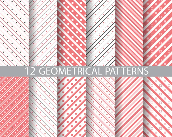 12 different  patterns — 스톡 벡터