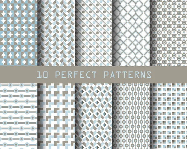 10 patrones geométricos — Archivo Imágenes Vectoriales