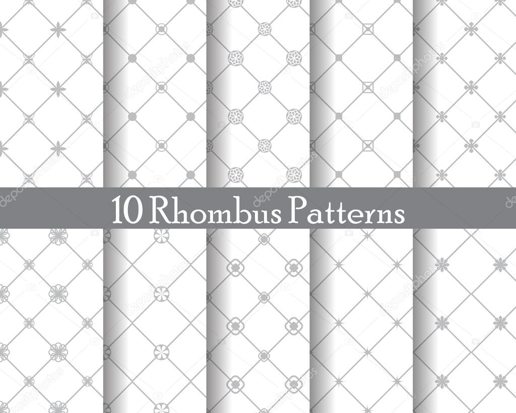10 different rhombus patterns
