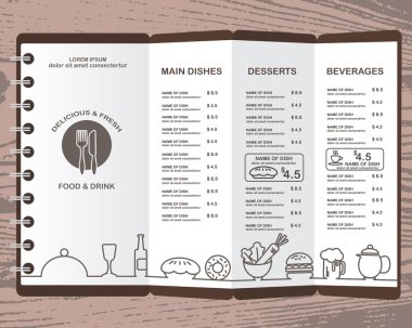 restaurant menu, infographics background