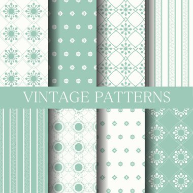 8 different vintage patterns