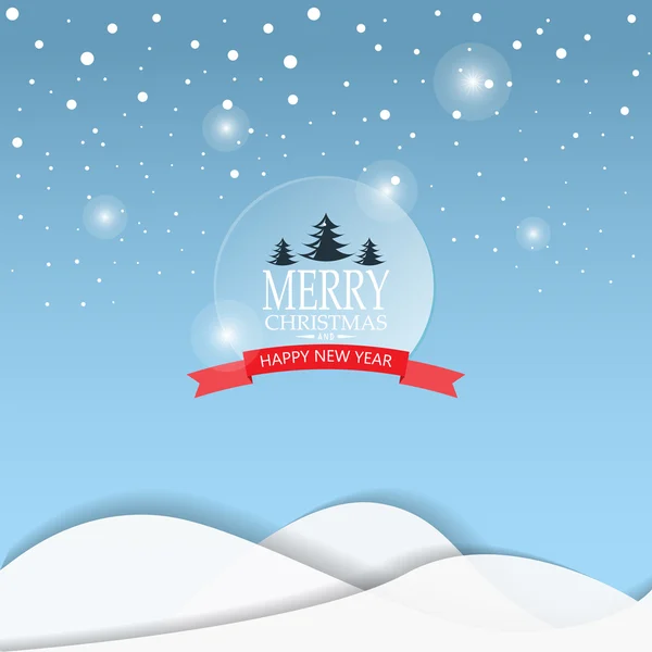 Feliz tarjeta de felicitación de Navidad — Vector de stock