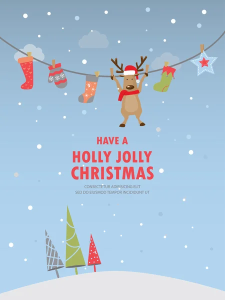 Xmas greeting card and background — 스톡 벡터