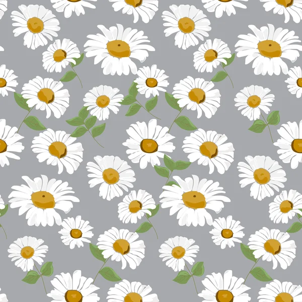 Daisies seamless pattern — Stock Vector