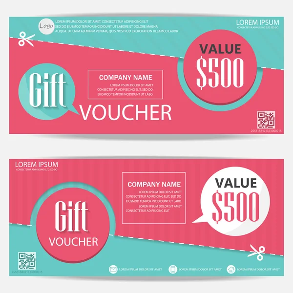 Gift vouchers and certificates — 图库矢量图片