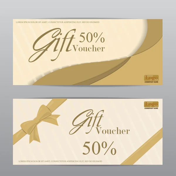 Gift vouchers and certificates — Stock Vector