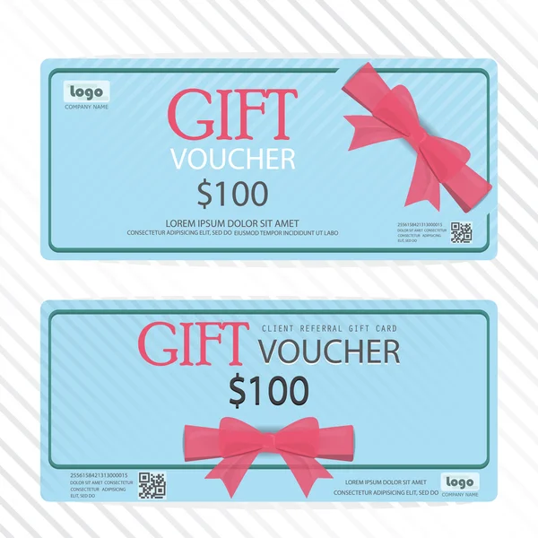 Chèques cadeaux et certificats — Image vectorielle