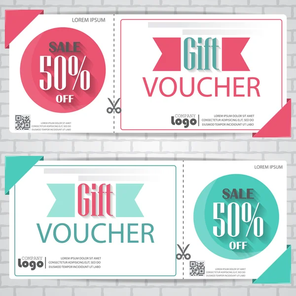 Gift vouchers and certificates — 图库矢量图片