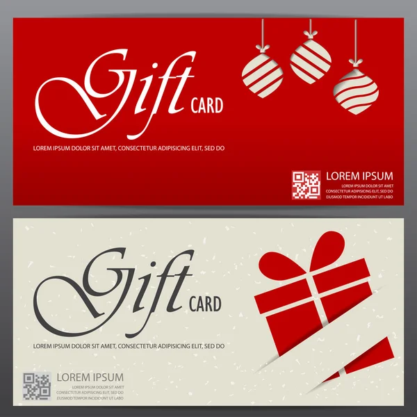 Christmas and new year gift vouchers — 图库矢量图片