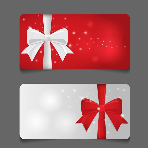 Christmas and new year gift vouchers — 图库矢量图片