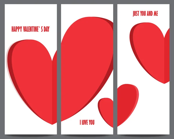 Valentine' s day invitation and greeting card template. — Stockový vektor