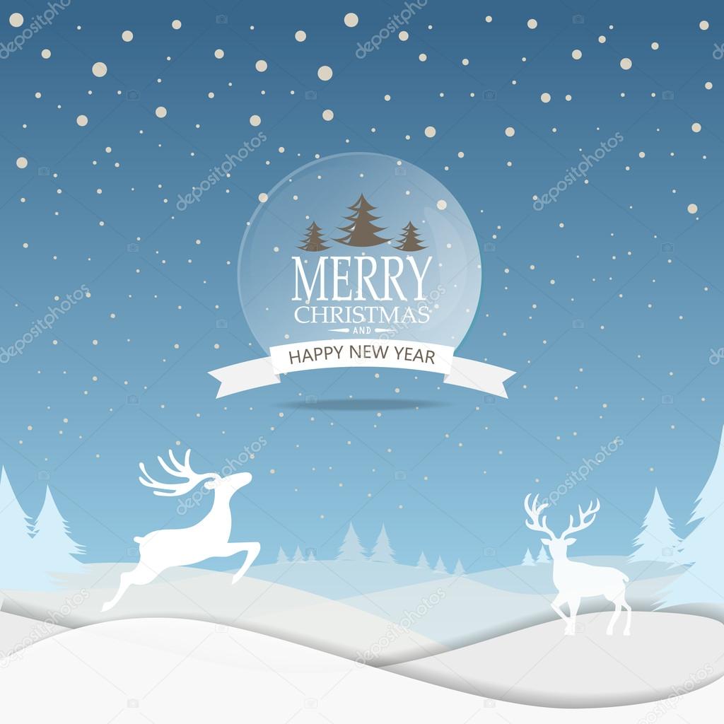 Merry Christmas greeting card