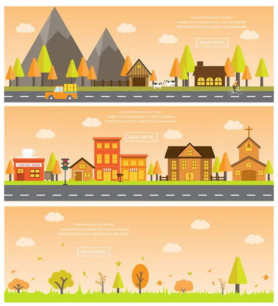 autumn season banner, vector background